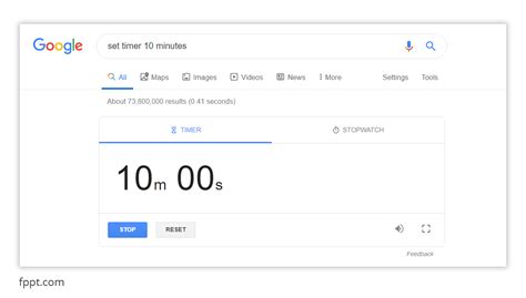 10 minute timer google